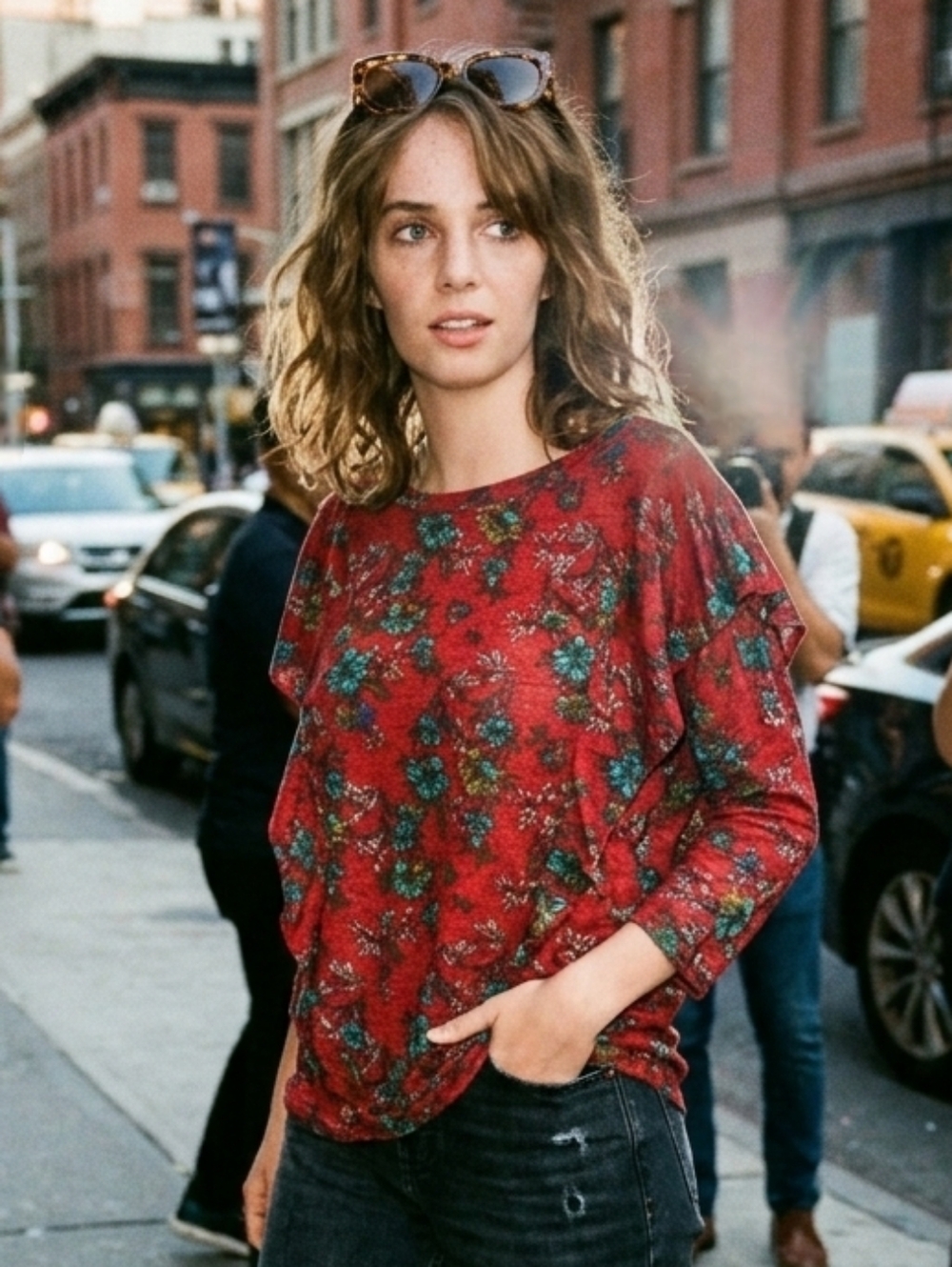 ❤️ Free People "Dock Street" Floral Top, Size XS